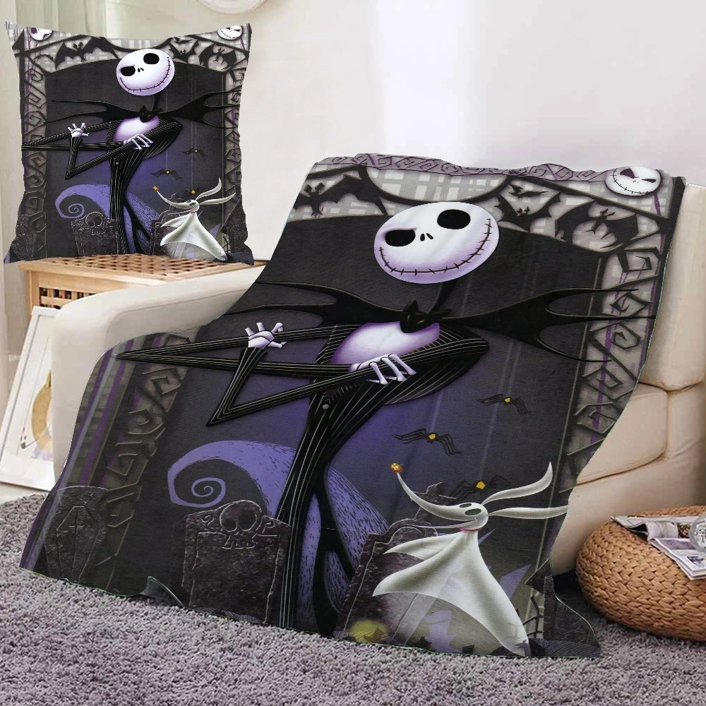 2PCS Halloween Blanket and Pillow Cover Set Bedsure Fleece Blanket For Soft Blankets And Throws, Yoga Blanket, Thin Blanket