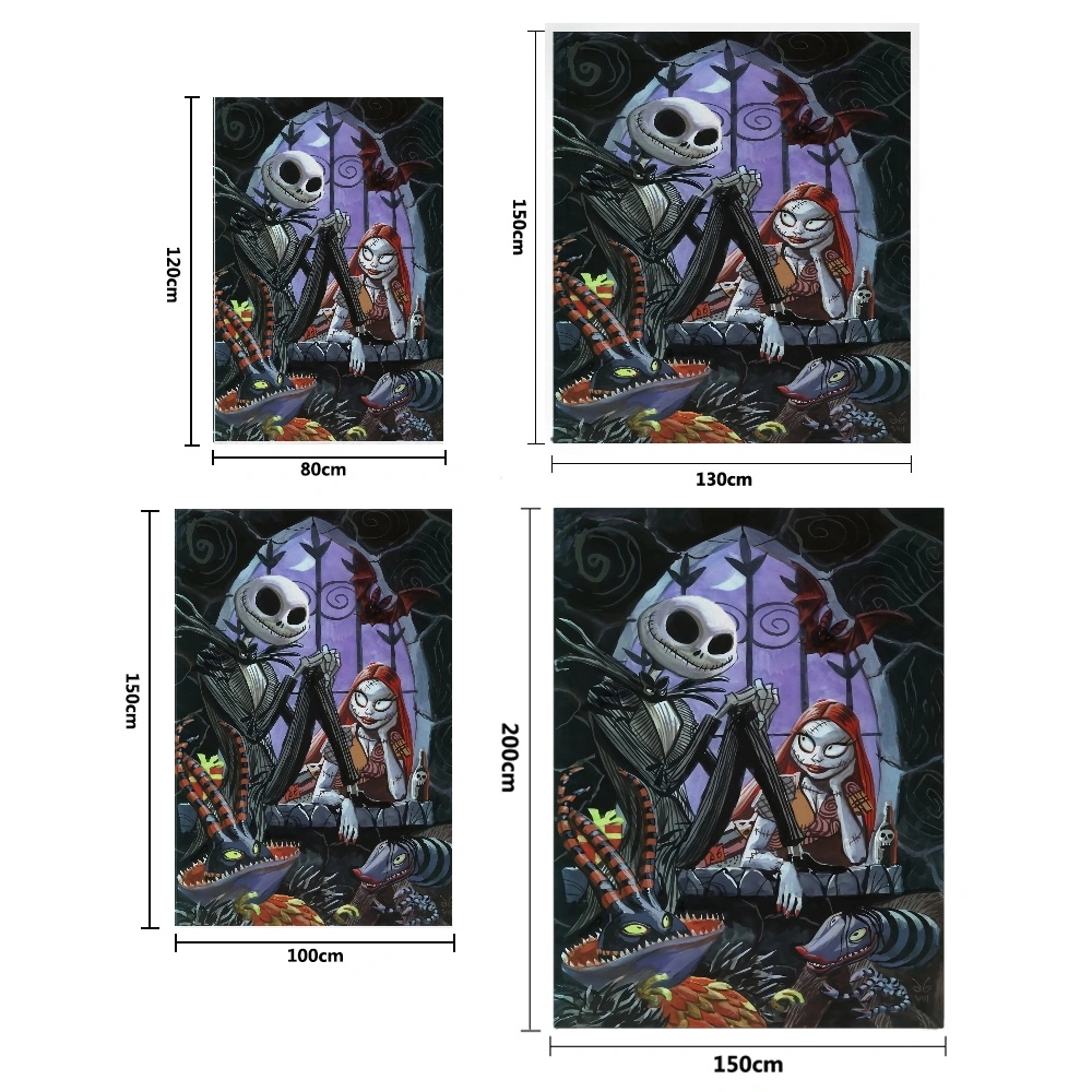 Halloween The Nightmare Before Christmas Blanket and Pillow Cover Throw Flannel Blanket For Chair For Couch Blankets, Car Blanket, Small Blankets