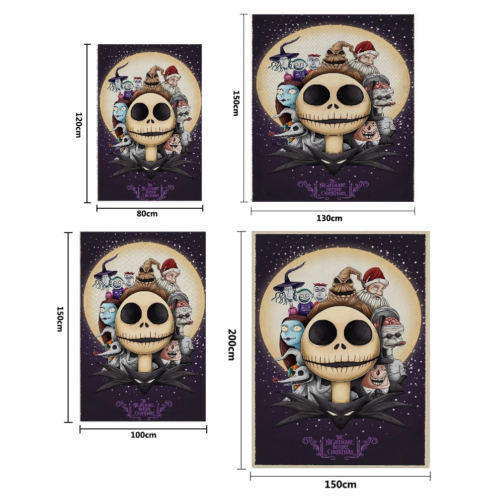Halloween Nightmare Before Christmas Blanket and Pillow Cover Throw Blanket Fleece For Bedsure Blanket, Blanket For Living Room, Small Throw Blankets