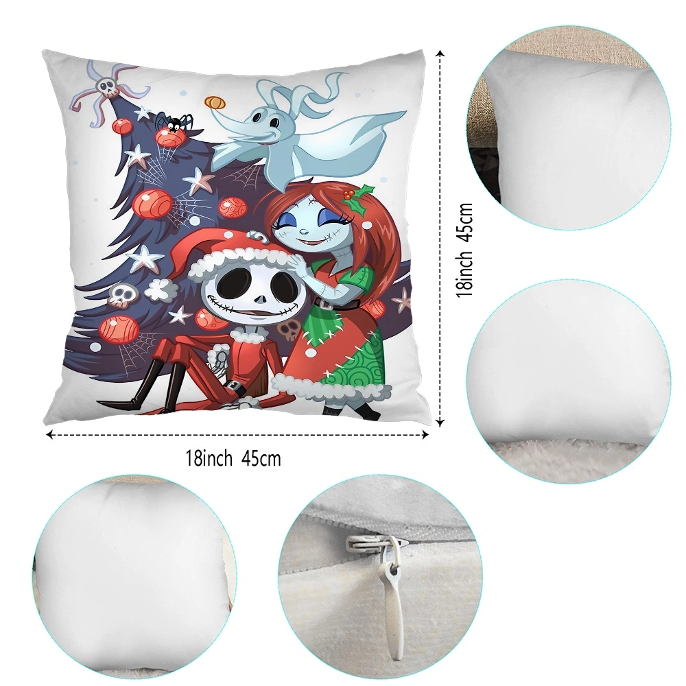 Halloween The Nightmare Before Christmas Blanket+Pillow Cover Flannel Blanket For Couch For Couch Blankets, Yoga Blanket, Big Blanket