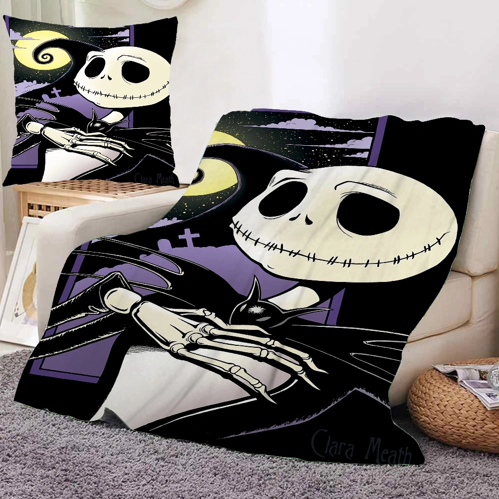 Nightmare Before Christmas ThrowFlano Blanket Throws For Couch Throws For Sofa, Travel Blanket, Big Blanket