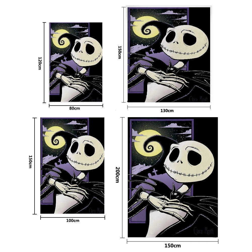 Nightmare Before Christmas ThrowFlano Blanket Throws For Couch Throws For Sofa, Travel Blanket, Big Blanket