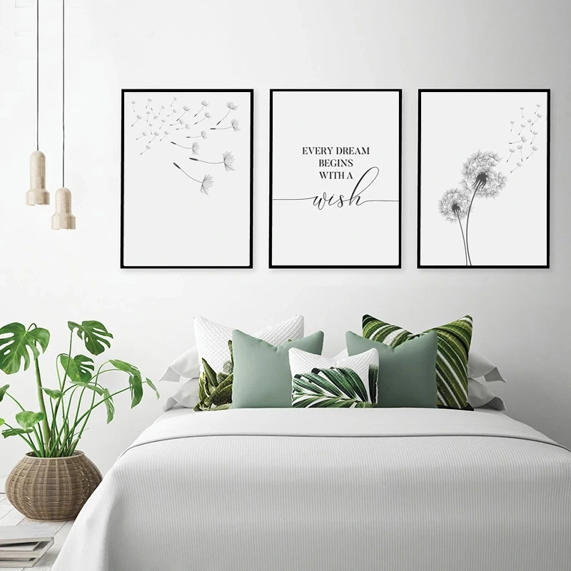 Dandelion Canvas Painting Decorative Poster Painting Core