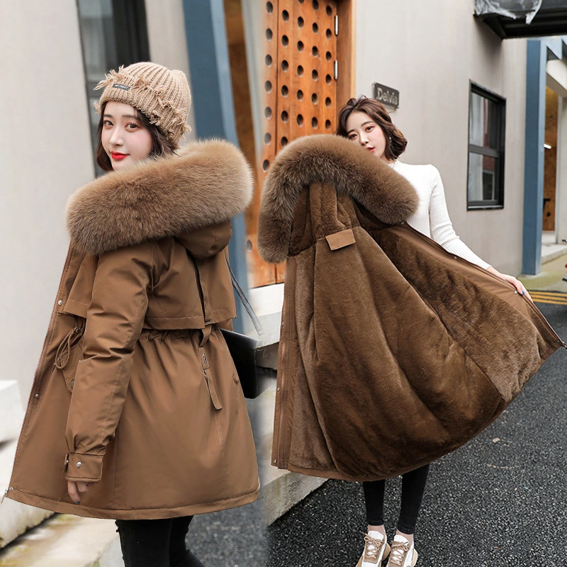 2023 Women's Plus Size Winter Coat Water-Repllent Puffer Jacket Warm Thicken Parka Overcoat with Fur Hood