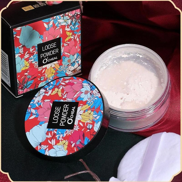 Face Concealer Oil-control Loose Powder with Powder Puff Mineral Settings Powder