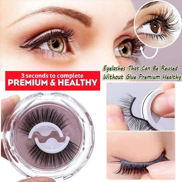 6 Styles Reusable Self-Adhesive False Eyelashes Natural Multiple reversible glue-free self-adhesive pairs of false eyelashes