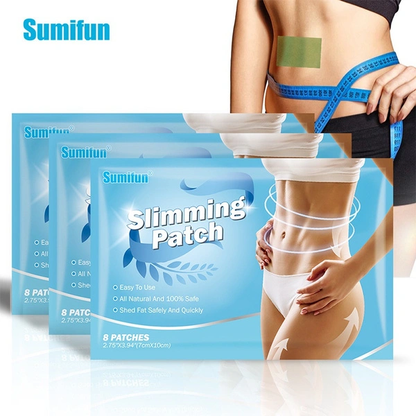 8pcs/bag Sumifun Slimming Patch Fast Burning Fat Lose Weight Products Natural Herb Navel Sticker Body Shaping Patches Foot Detoxification Health Care