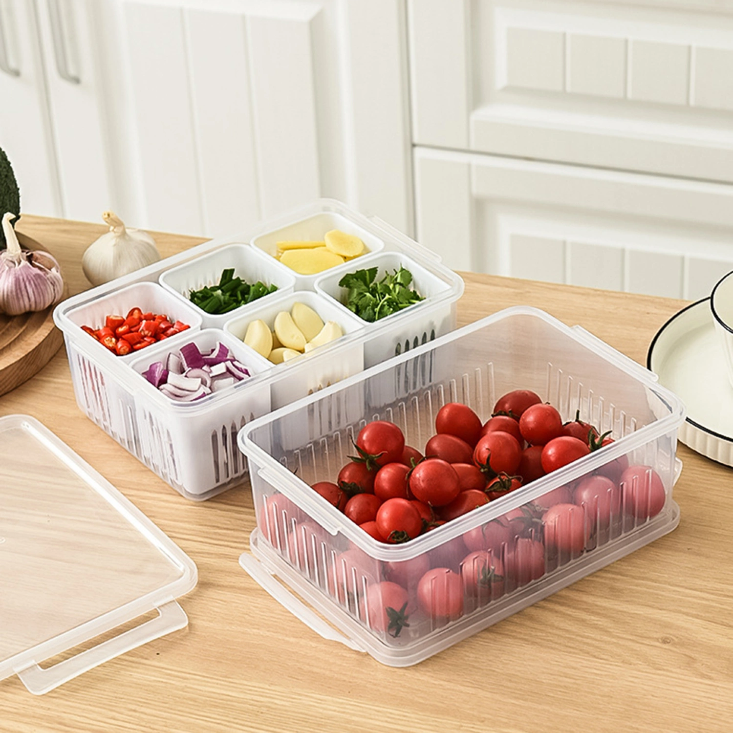 Food Storage Containers with Lids Airtight, Reusable Fresh Storage Bin