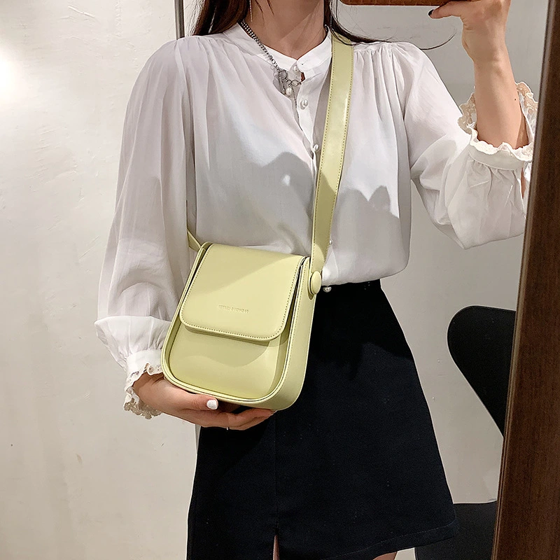 Solid Color Small Tote Bag 2021 Summer New High -Quality Pu Leather Women 'S Designer Handba Luxury Brand Shoulder Messenger Bag