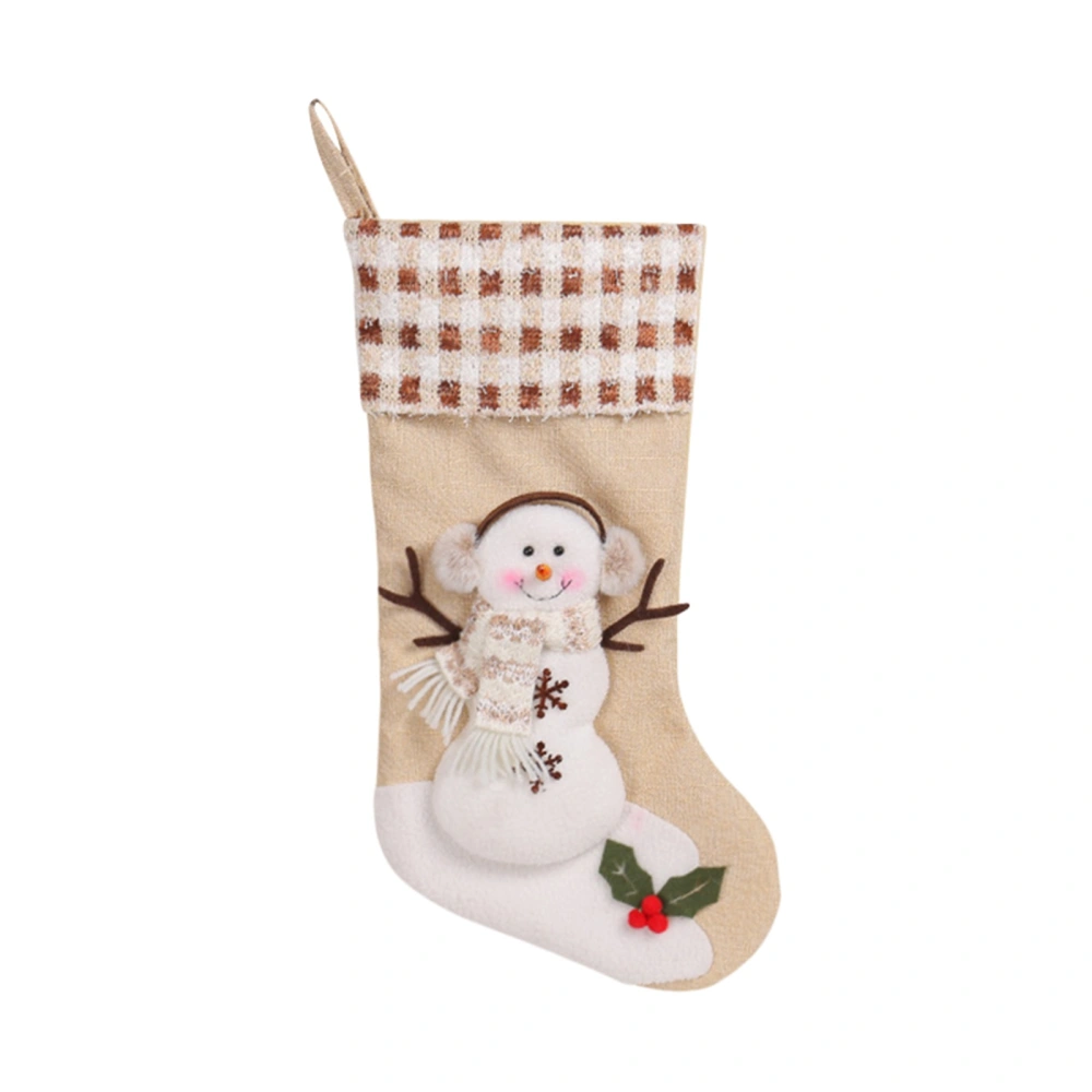 Classic Christmas Stockings Large Snowman Stockings Hanging Ornaments