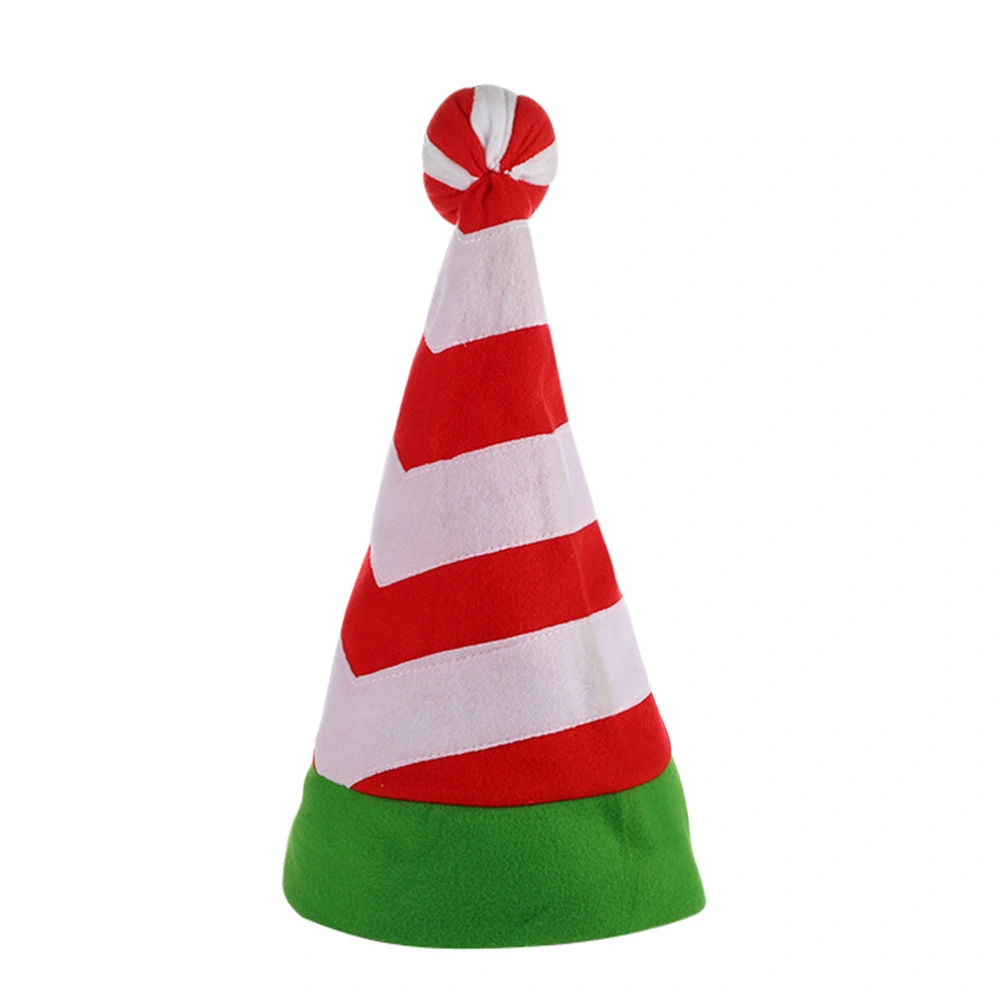 Christmas Elf Hat Classic Striped Santa Cap Holiday Costume Accessory