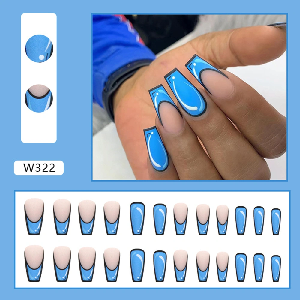 Press On Nail Tips Fake Nails Art Full Cover Fingernails Manicure