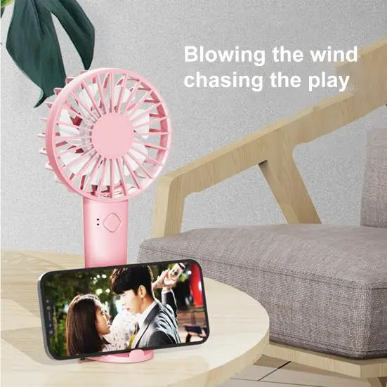 1 Set 600mAh Fashion Easy To Carry Strong Wind Battery Operated Low Noise Portable Fan for Office Small