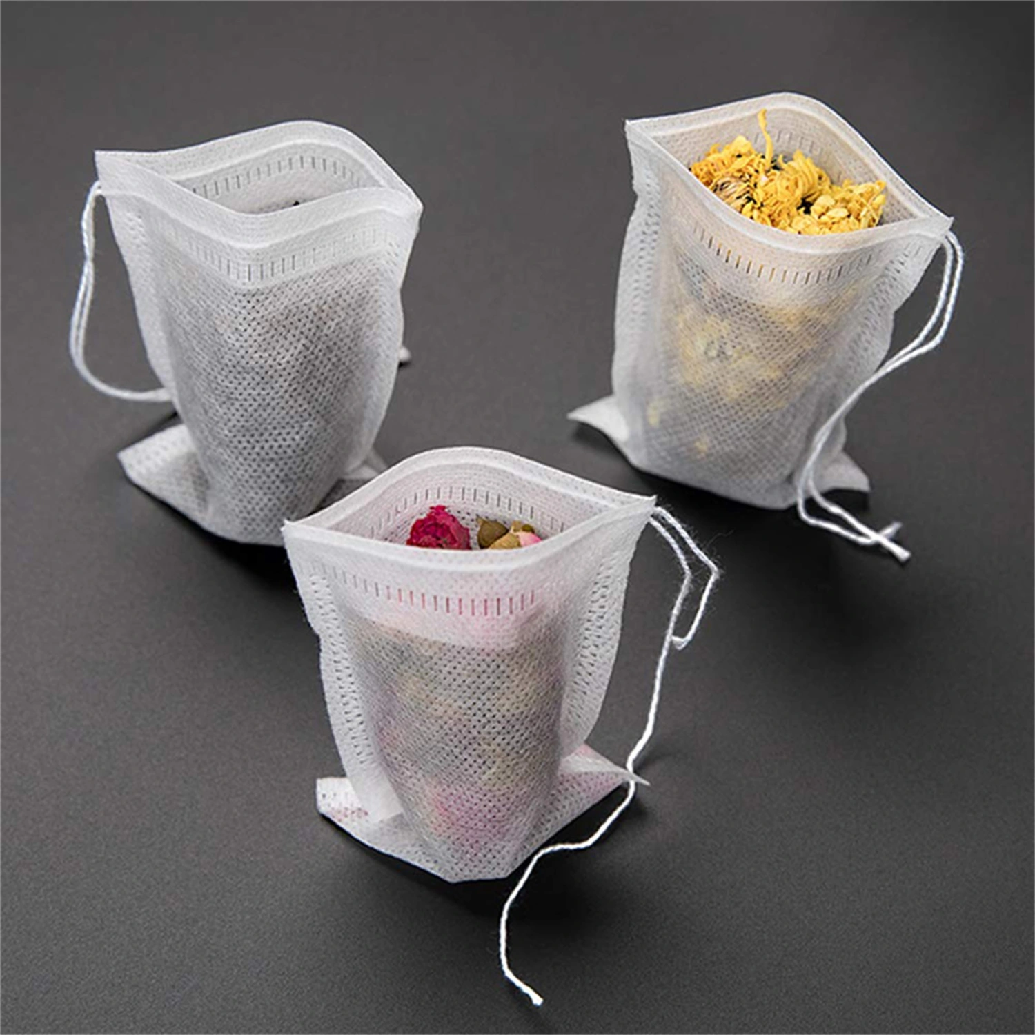 Disposable Drawstring Tea Infusers Tea Filter Bags for Loose Tea