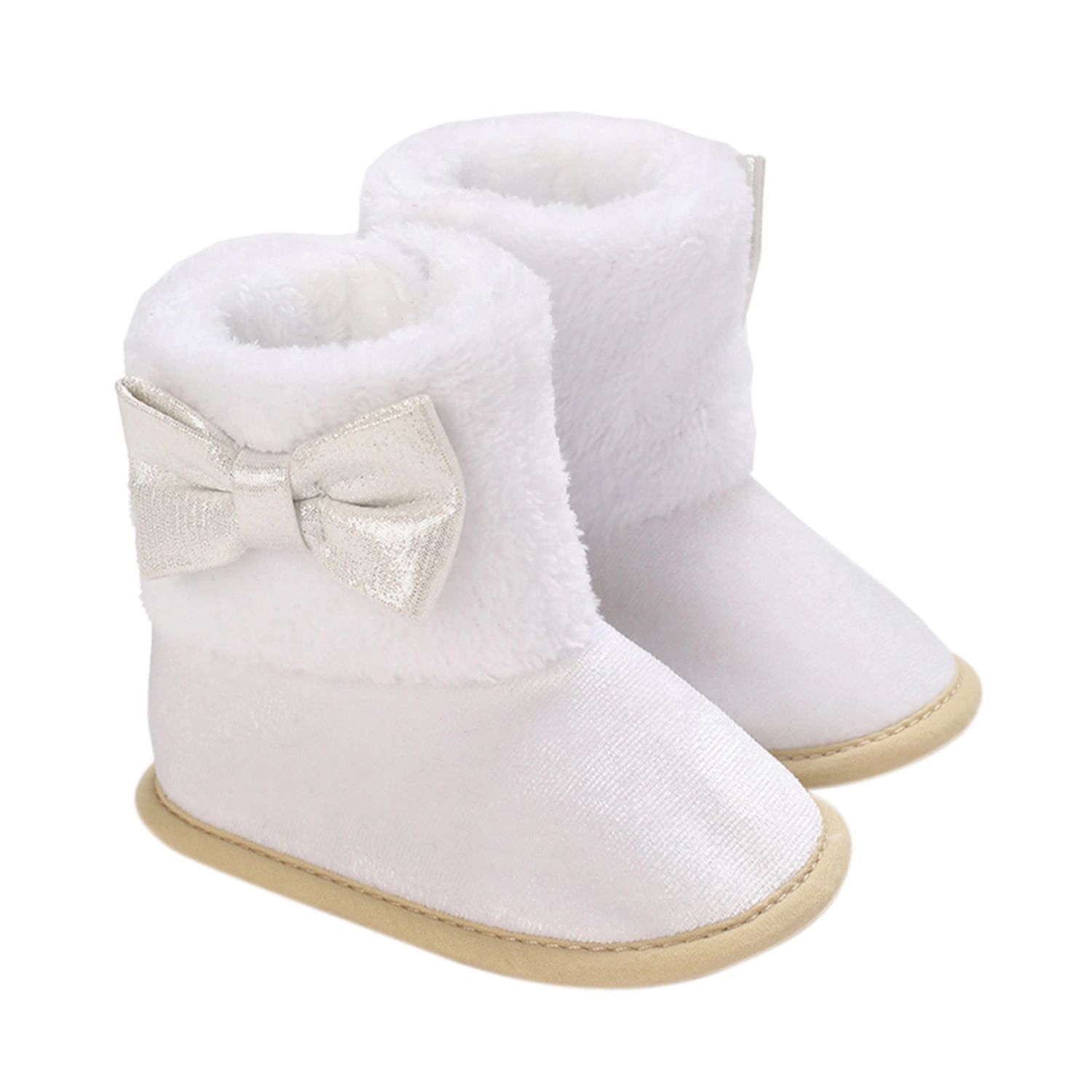 Infant Winter Snow Boots Bow Decorated Warm Baby First Walker Shoes