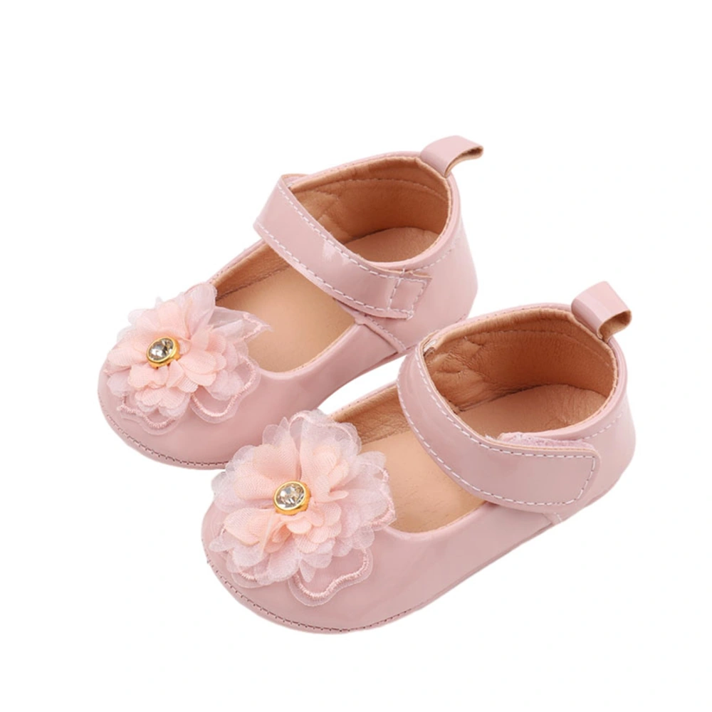 Baby Girl Premium PU Flats Infant Flower First Walker Crib Shoes