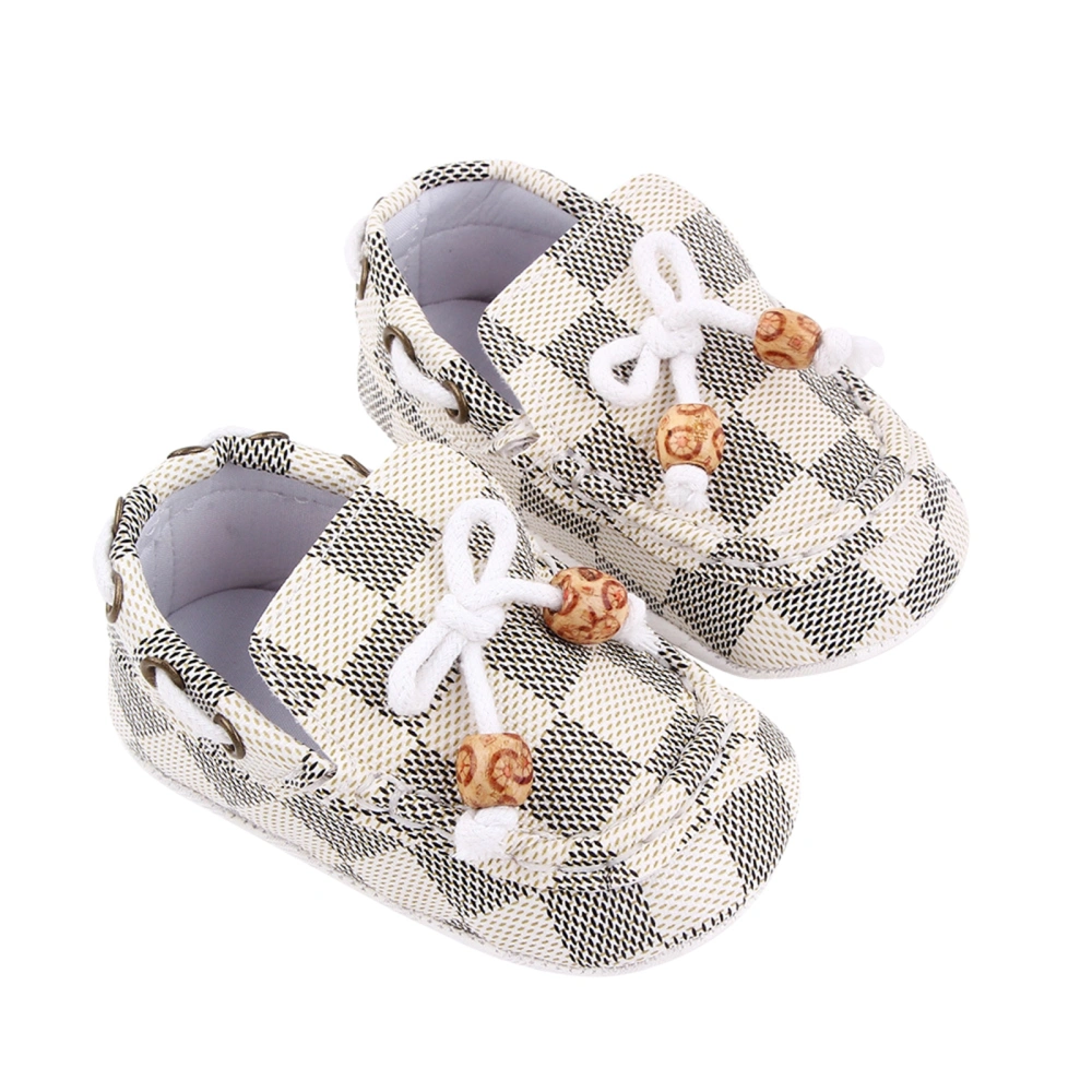 Baby Boys Girls Moccasins Slip-on Crib Shoes Checkerboard Slippers