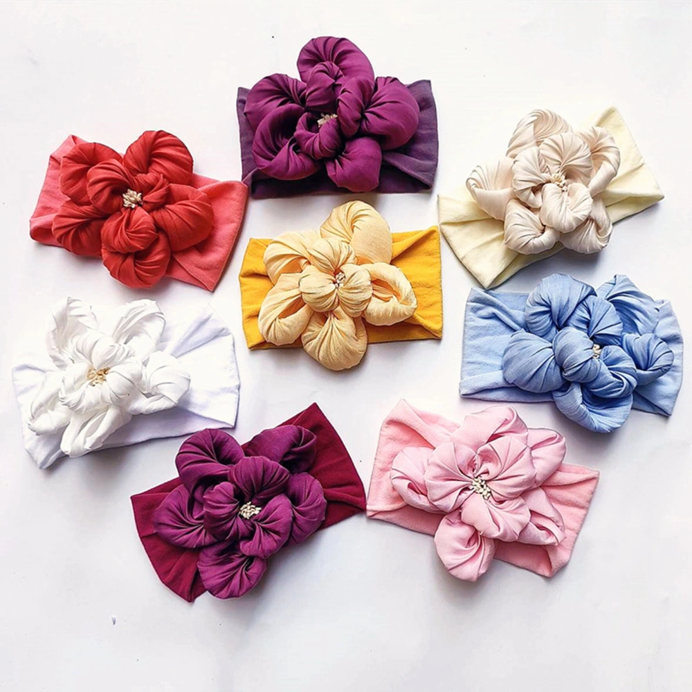 Baby Girls Headband Big Flower Toddler Kids Hair Band Headwear