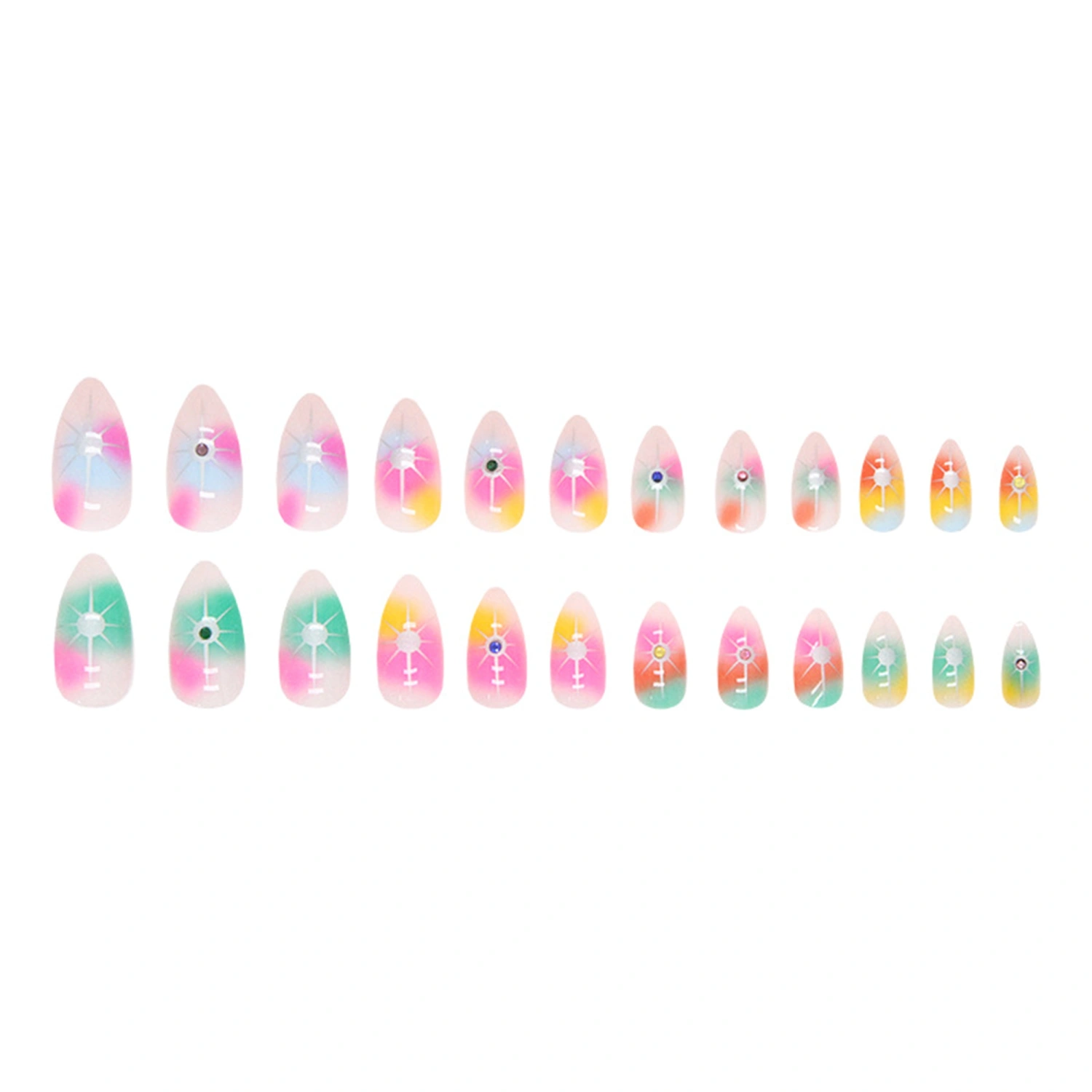 Halloween Press On Nails Almond, Fake Nails False Nails Decoration