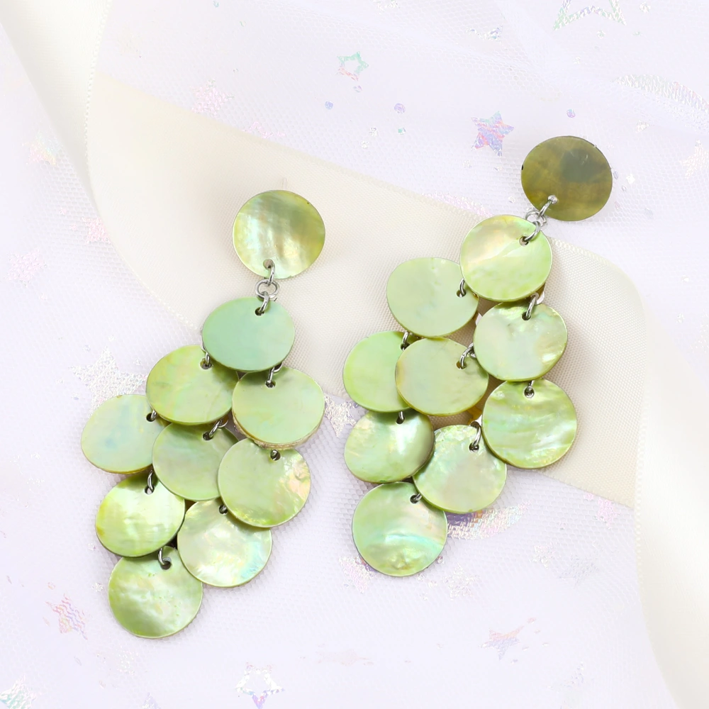 Light Green Shell Women's Earrings