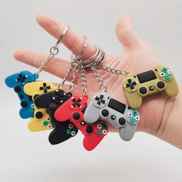 1 Piece Game Machine Keychain & Keyring Cute Gamepad Boyfriend Joystick Key Chain PS4 Game Console Keychains Bag Car Hanging Key Ring