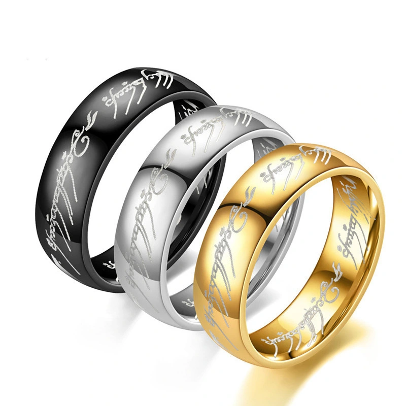 Fashion Lord of The Rings Stainless Steel Rings Engagement Rings Jewelry Gifts