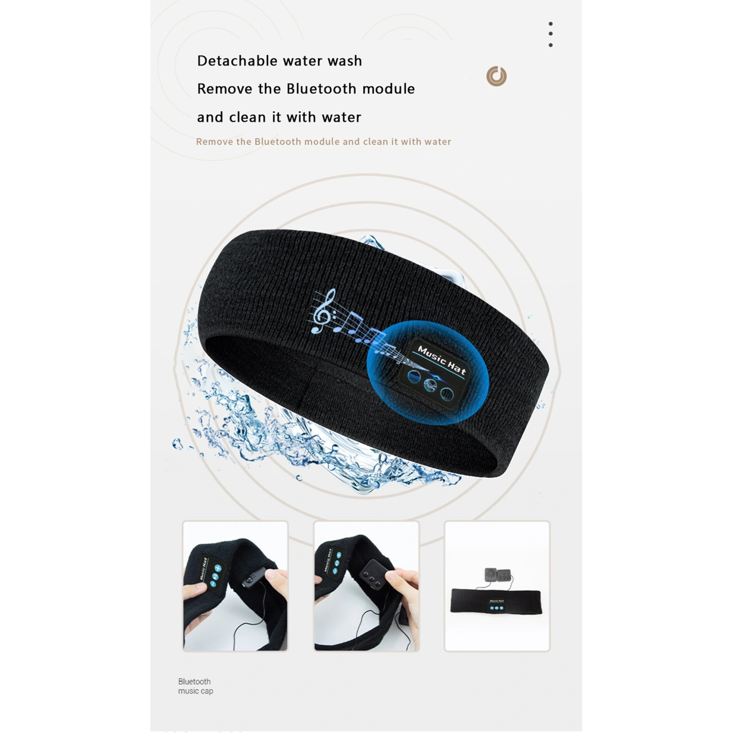 Bluetooth Headband Sports Sleep Headphones Headband Music Earphones