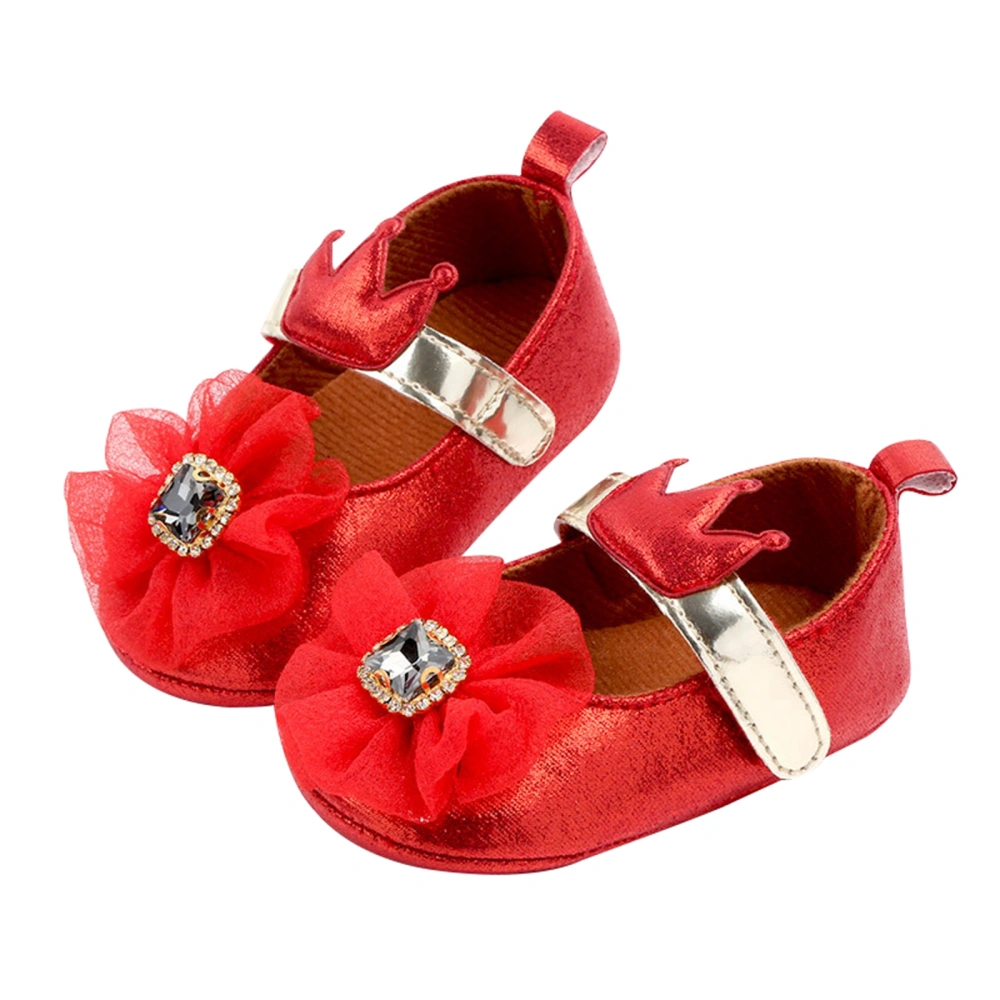 Baby Cute Moccasinss Cute Flower Crown Soft Sole PU Leather Flats