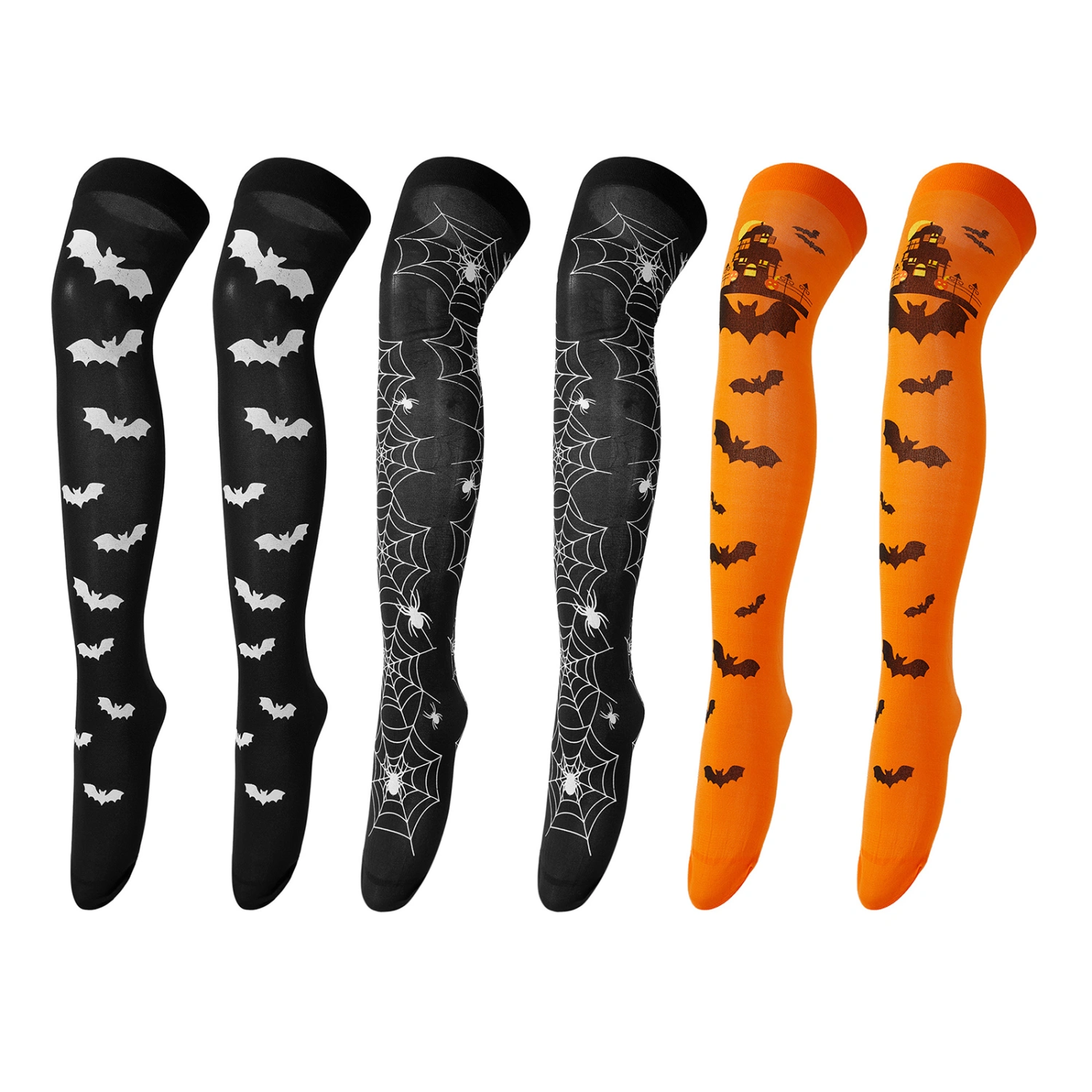 Halloween Socks Novelty Thigh High Socks Long Over Knee Socks