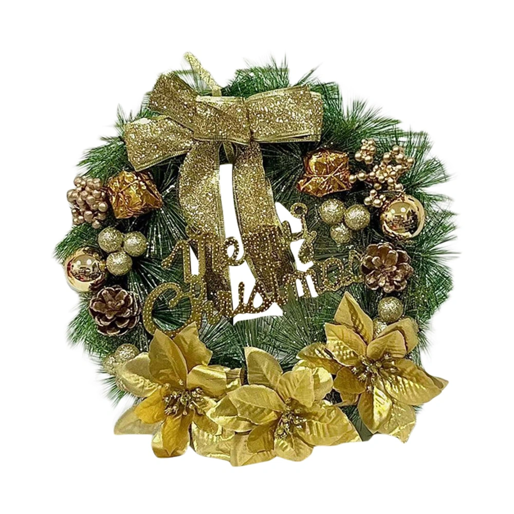 Christmas Wreath, Balls Berries Pine Cones Wreath Home Decorations