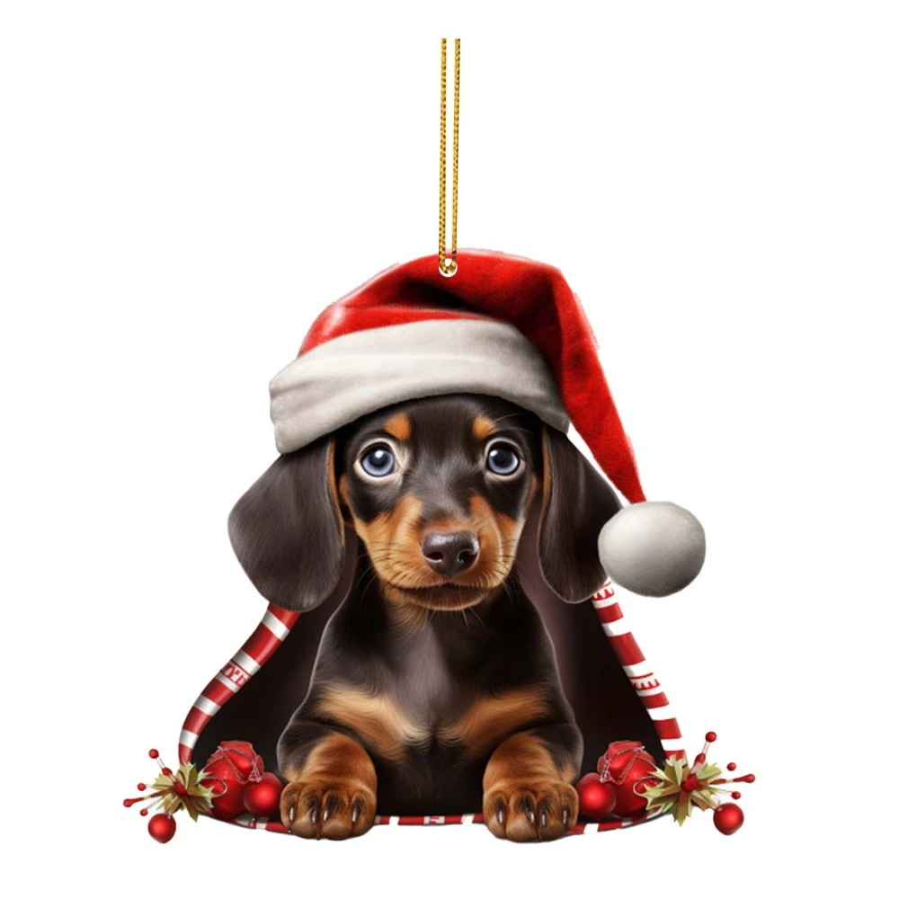 Christmas Ornaments Cute Dog Hanging Decorations Dachshund Ornaments 