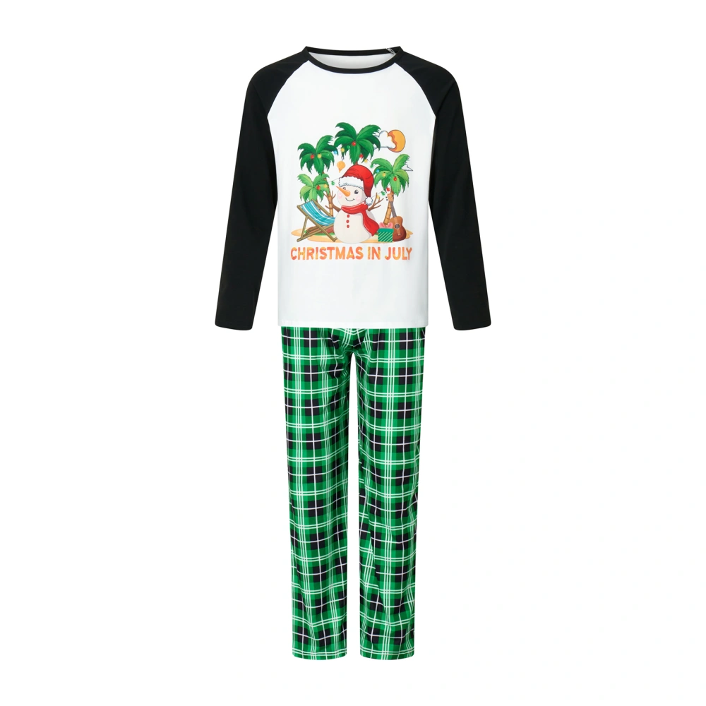 Family Matching Christmas Vacation Pajamas, Snowman Print Sleepwear 