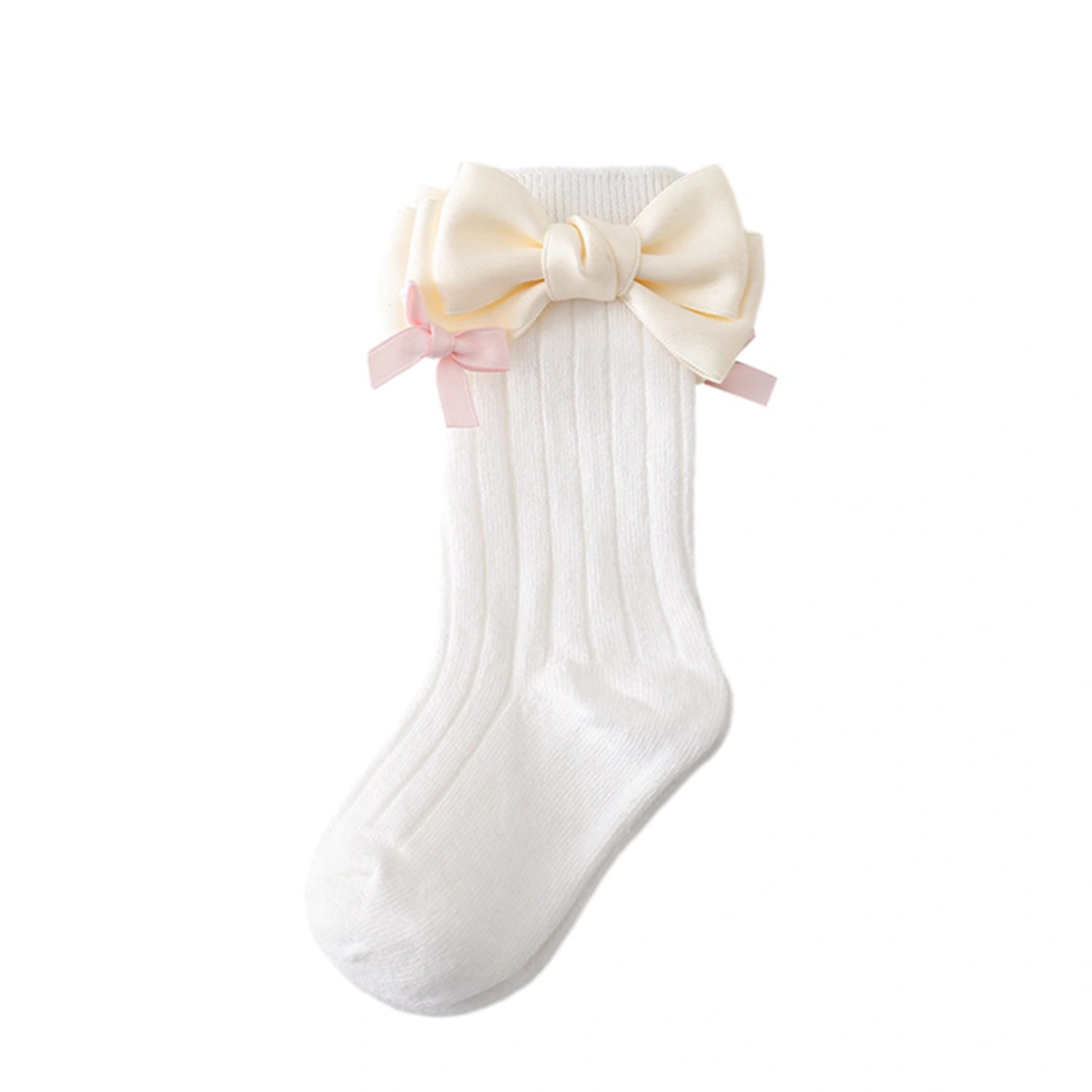 Baby Girls Princess Socks Cute Bow Socks Breathable Tube Socks