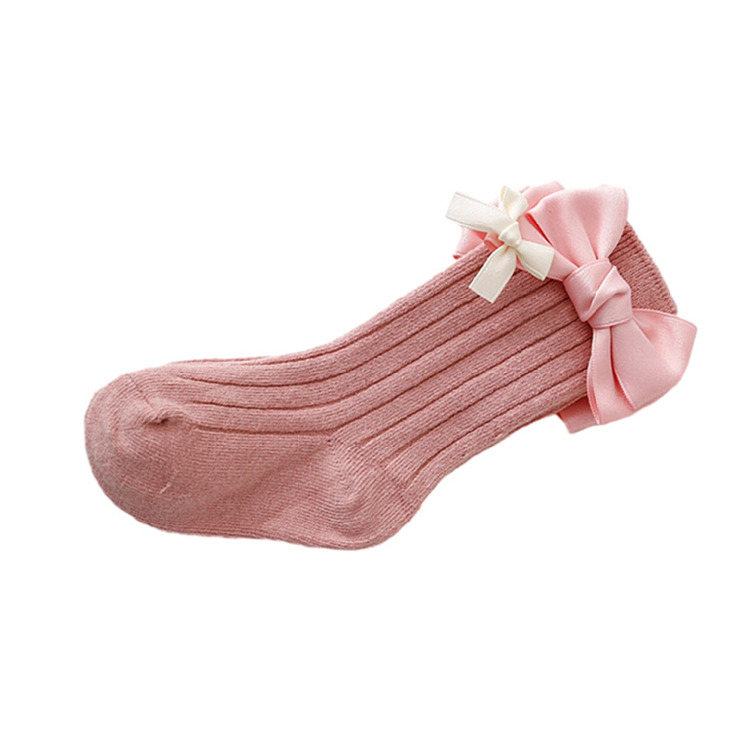 Baby Girls Princess Socks Cute Bow Socks Breathable Tube Socks