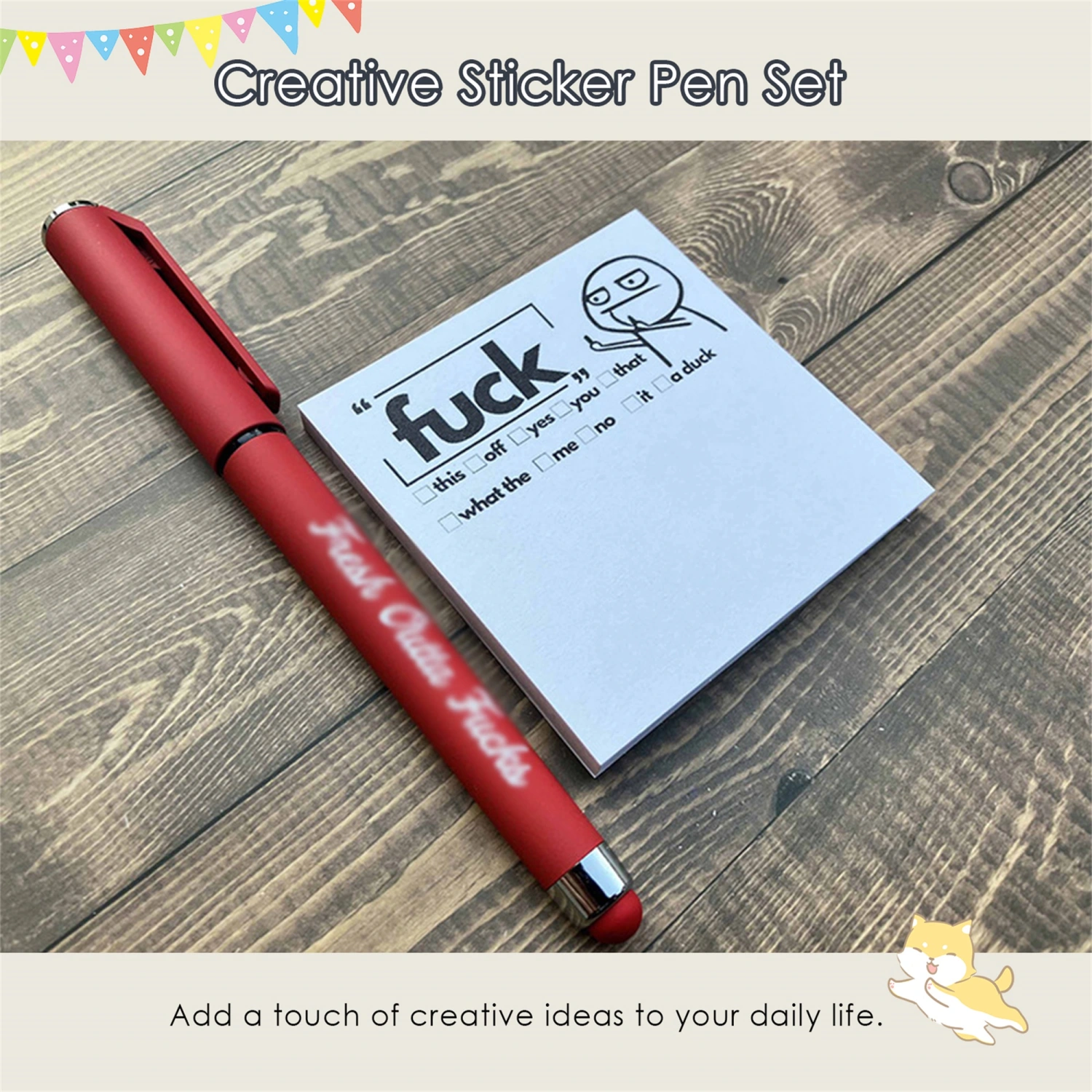 Funny Notepads Funny Pens Sticky Notepads with Snarky Office Pens
