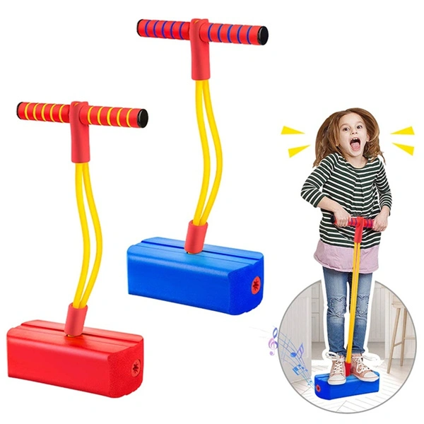 Kids Sports Games Toys Foam Pogo Stick Jumper Indoor Outdoor Fun Fitness Equipment Improve Bounce Sensory Toys for Boy Girl Gift