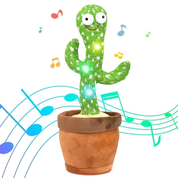 Dance Cactus, Toys For Baby 6 To 12 Months, Talking Cactus Toys, Repeat What You Say Baby Toys, Dance Cactus Imitation Toys And LED English Singing Can Talk For 15 Seconds Recorder Music Toys