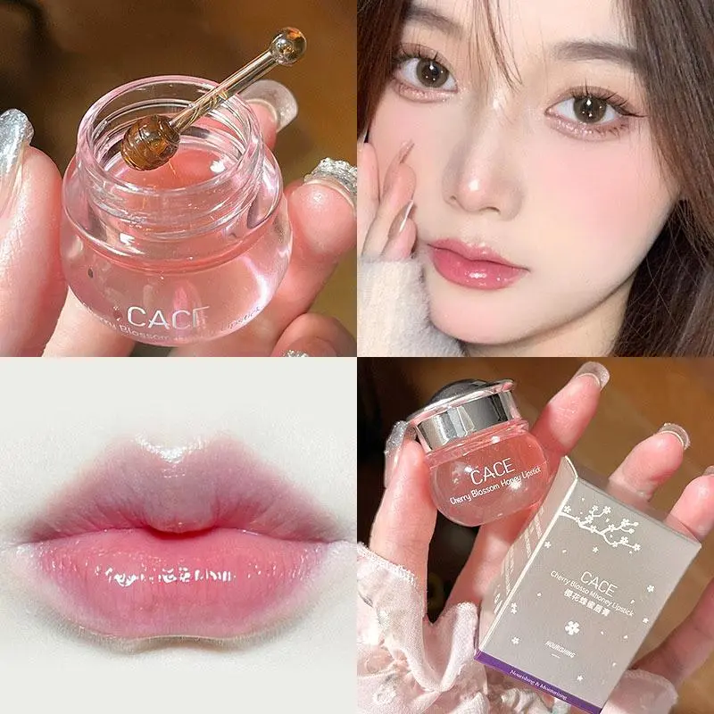 Cherry Blossom Honey Lipstick Moisturizing Dry Lip Repairing Crack Lip Mask