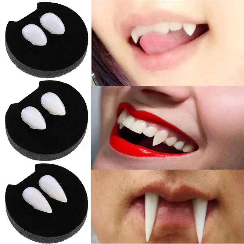 Halloween Cosplay Dentures Zombie Vampire Teeth Ghost Devil Fangs Props Costume Party Prop Accessory