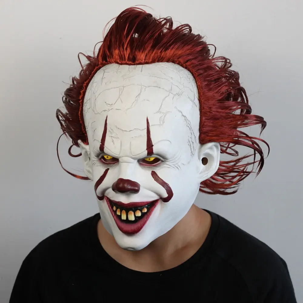 Nikitas Clown Latex Mask Funny Props Horror Atmosphere Masquerade Mask