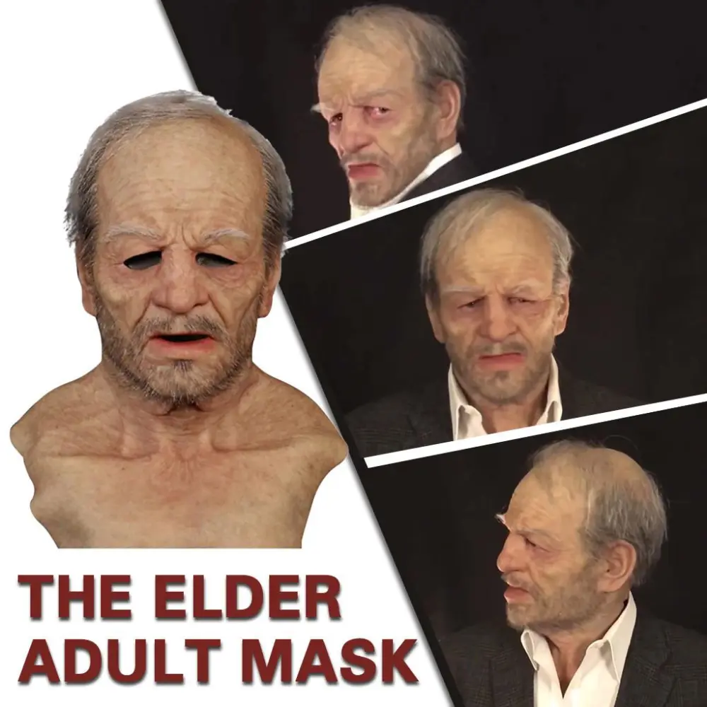 Another Me-The Elder Halloween Holiday Funny Supersoft Old Man Adult Mask