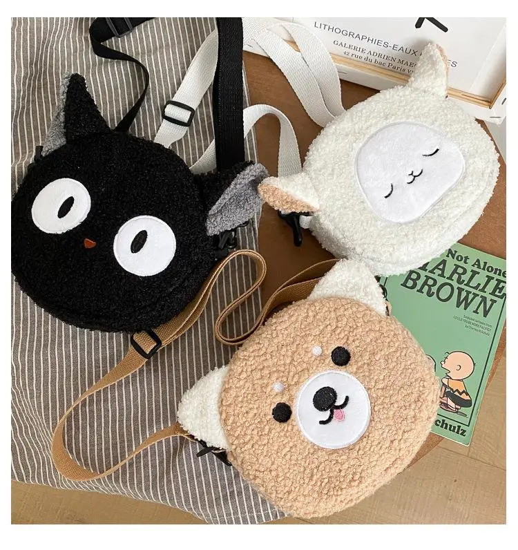 Japanese Style Kawaii Bag Women Cartoon Plush Shoulder Bag for Women Crossbody Bag Small Phone&Purse Bag Bolsa Feminina