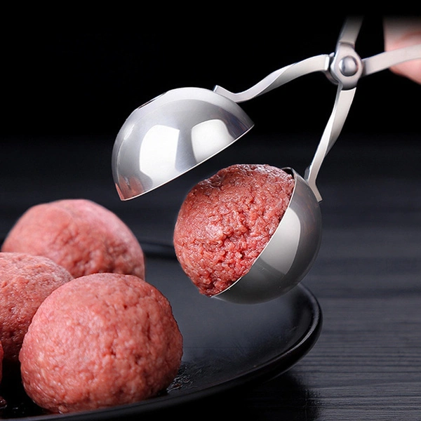 S/L Code Kitchen Convenient Stainless Steel Meatball Clip DIY Fishball Rice Ball Making Mold Handheld Meatball Machine Cooking Tool