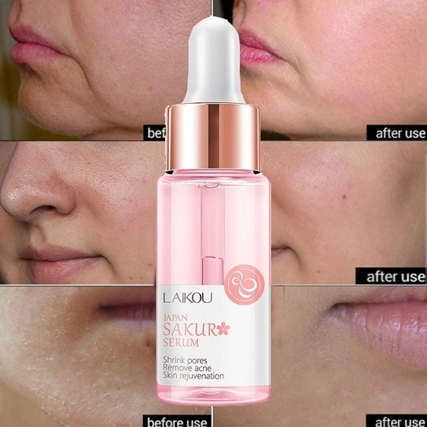 1Pc 15MLHyaluronic Acid Pores Shrinking Essence Tightening Oil-control Foundation Prolong Pores Invisible Makeup Base