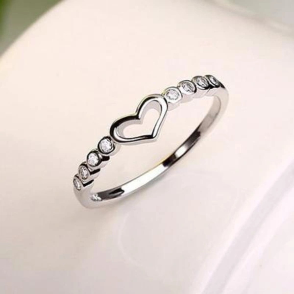 Love Ring 925 Sterling Silver Blue Sapphire Ring Gemstone Heart Ring Women's Fashion Rings