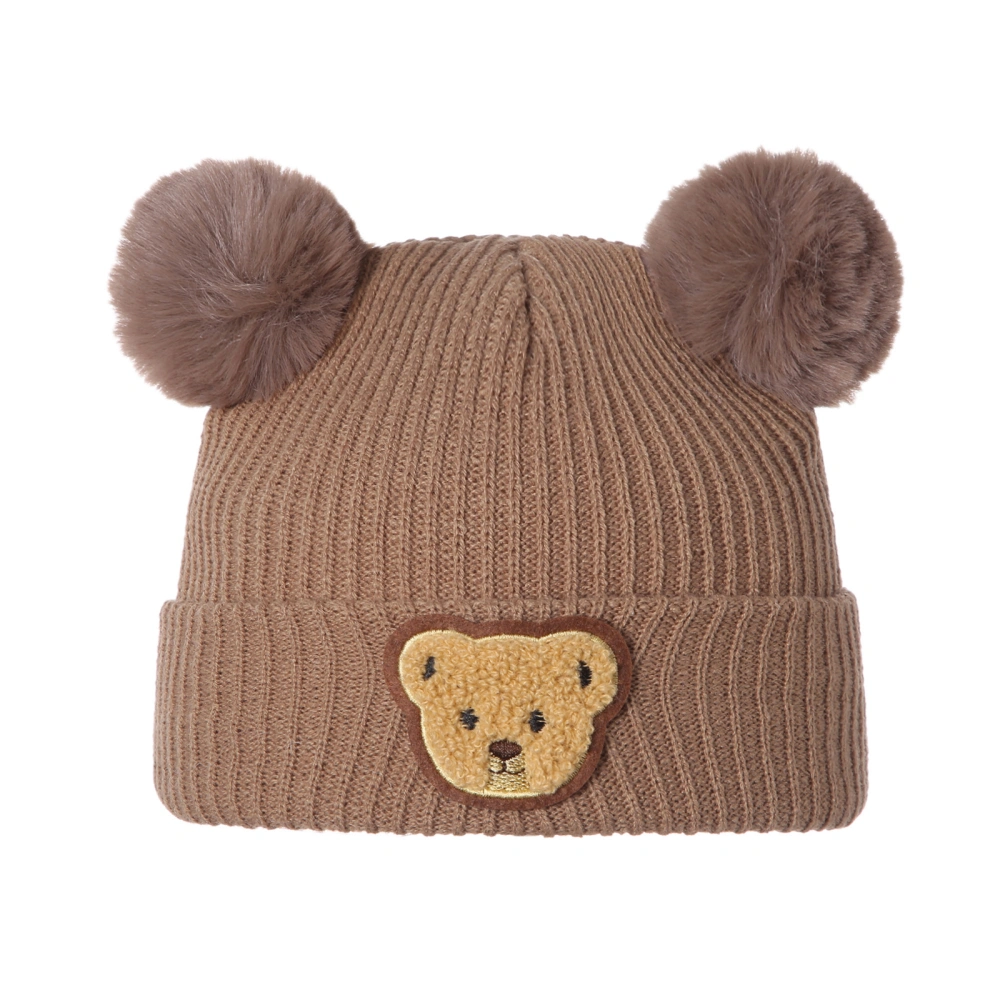 Baby Winter Hat Cute Bear Pattern Knit Beanie Warm Cap for Infant 