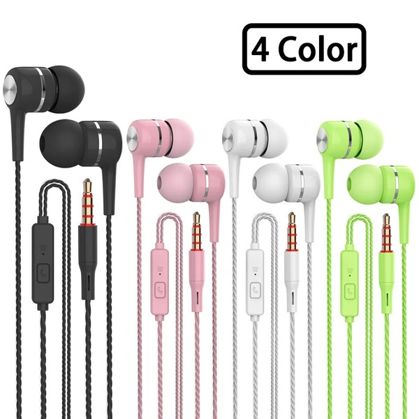 Wired Earbuds with Microphone , in-Ear Headphones with Heavy Bass, High Sound Quality Earphones Compatible with iPod, iPad, MP3, Android Phones, Fits All 3.5mm Jack