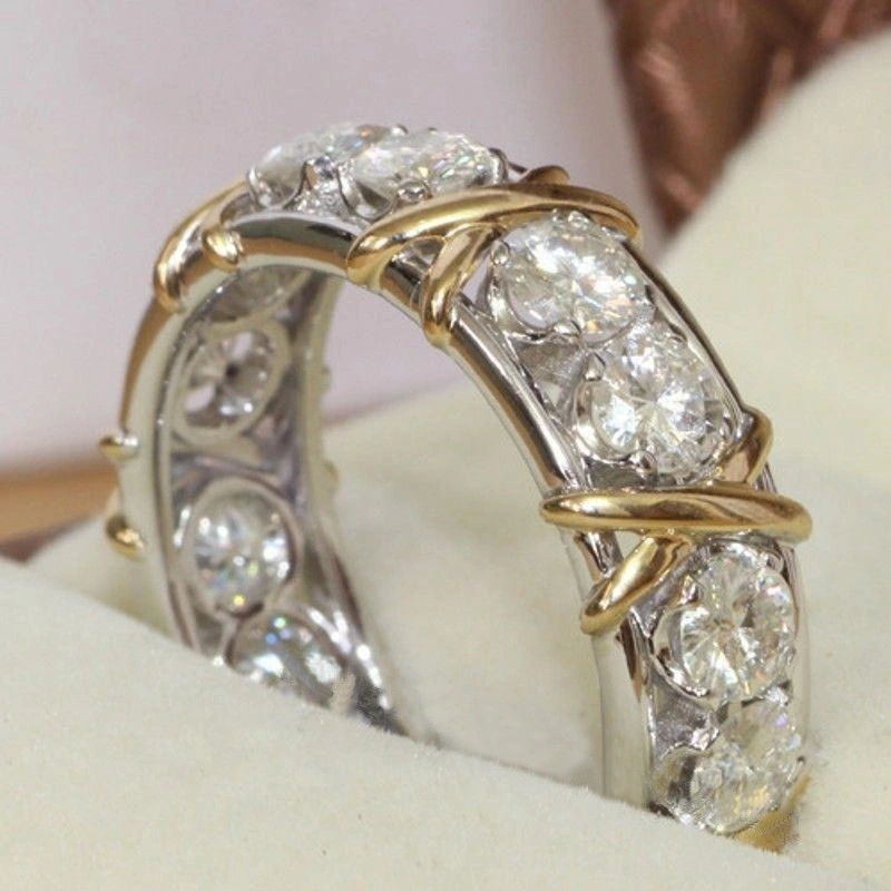 European and American fashionable diamond ladies luxury ring