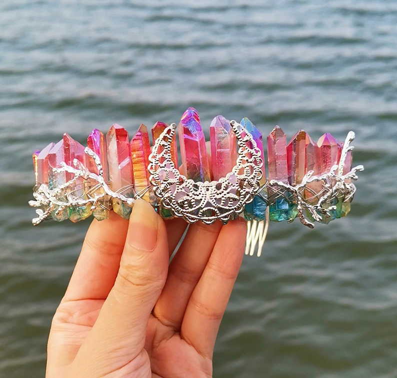 Rock Crystal Party Moon Branch Hairband