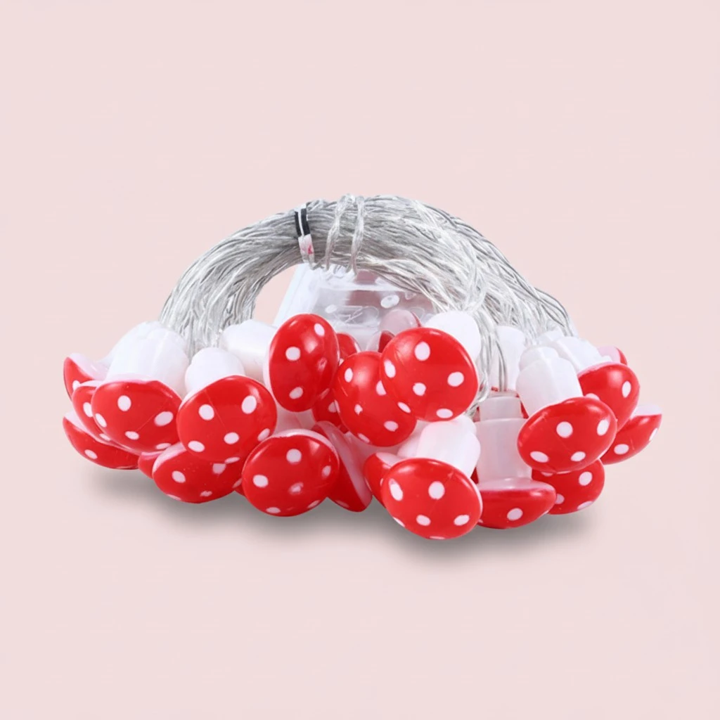 Mushroom String Lights Fairy Lights for Indoor Outdoor Party Decor